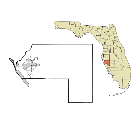 Bradenton Beach, Florida city map — HOA communities