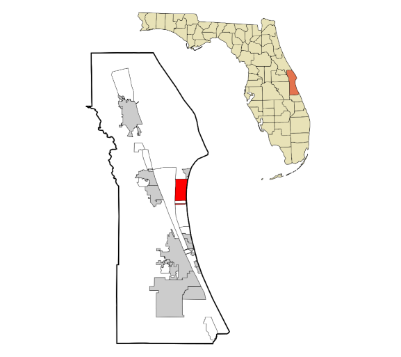 Cocoa Beach, Florida city map — HOA communities