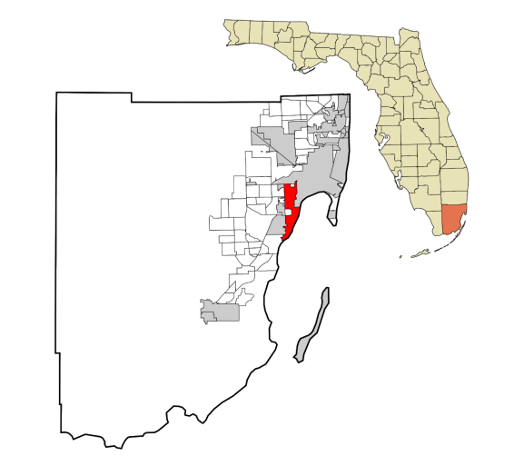 Coral Gables, Florida city map — HOA communities