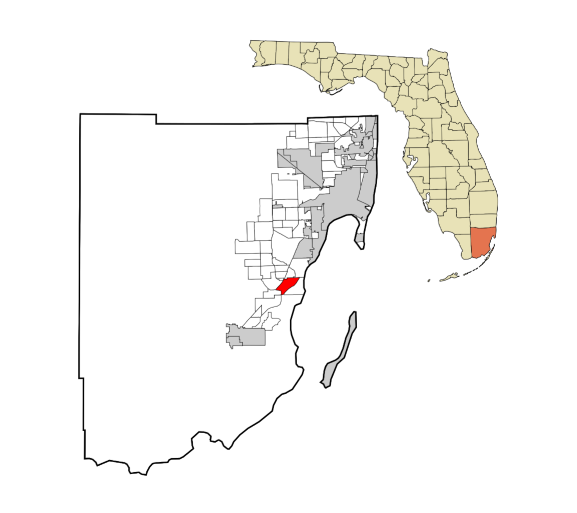 Cutler Bay, Florida city map — HOA communities