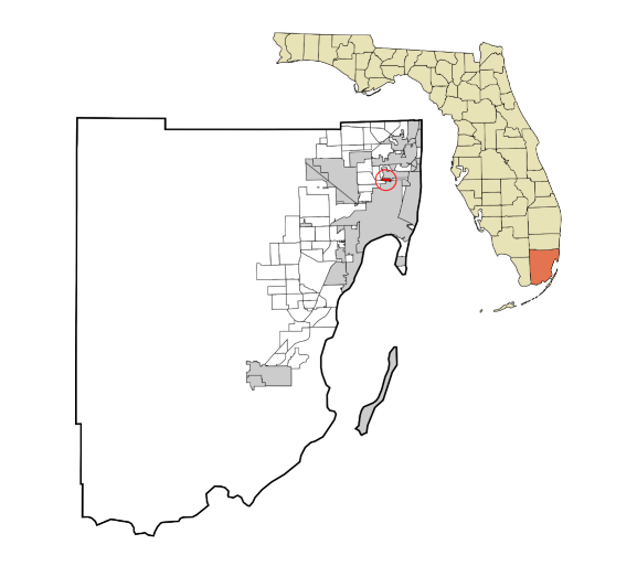 El Portal, Florida city map — HOA communities