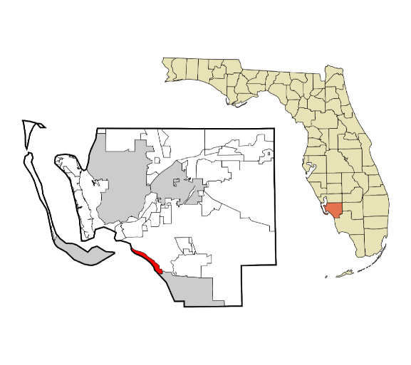 Fort Myers Beach, Florida city map — HOA communities