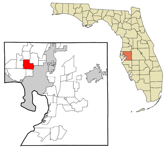 Greater Carrollwood, Florida city map — HOA communities