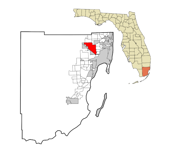 Hialeah, Florida city map — HOA communities