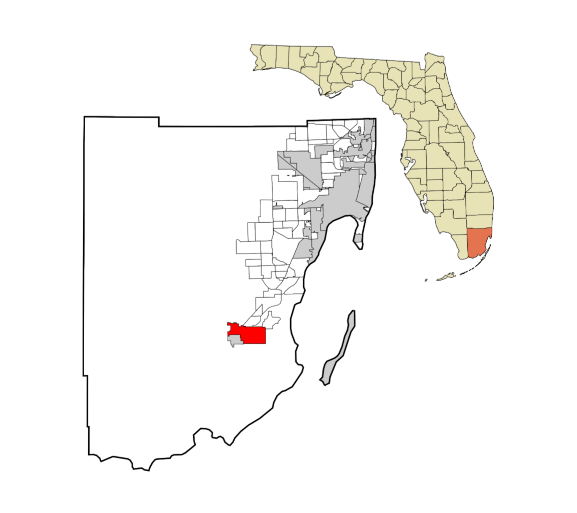 Homestead, Florida city map — HOA communities