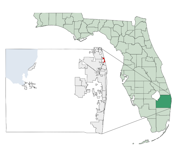 Juno Beach, Florida city map — HOA communities
