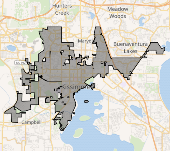 Kissimmee, Florida city map — HOA communities