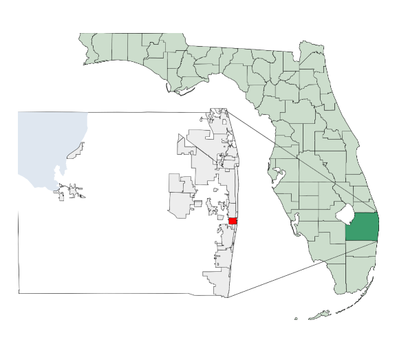 Lantana, Florida city map — HOA communities