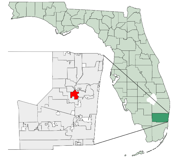 Lauderdale Lakes, Florida city map — HOA communities