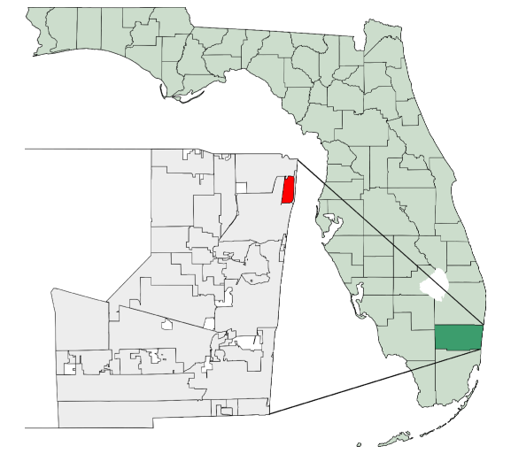 Lighthouse Point, Florida city map — HOA communities