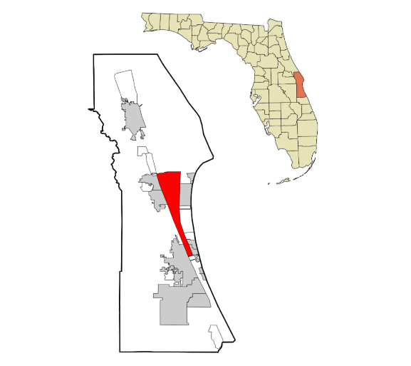 Merritt Island, Florida city map — HOA communities