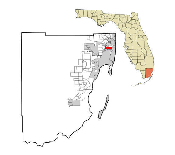 Miami Shores, Florida city map — HOA communities