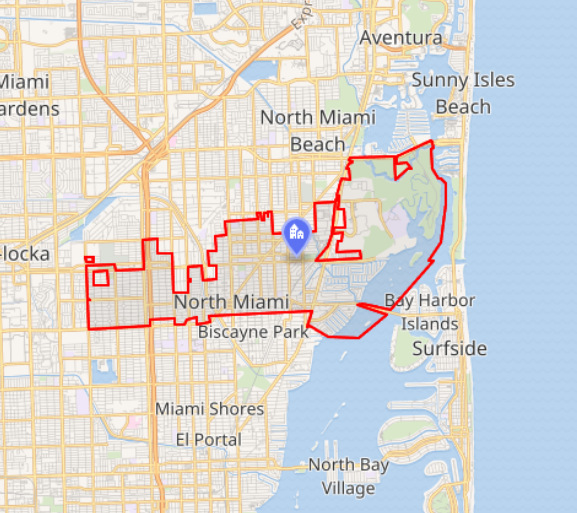 North Miami, Florida city map — HOA communities
