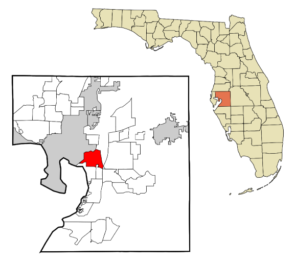 Palm River, Florida city map — HOA communities