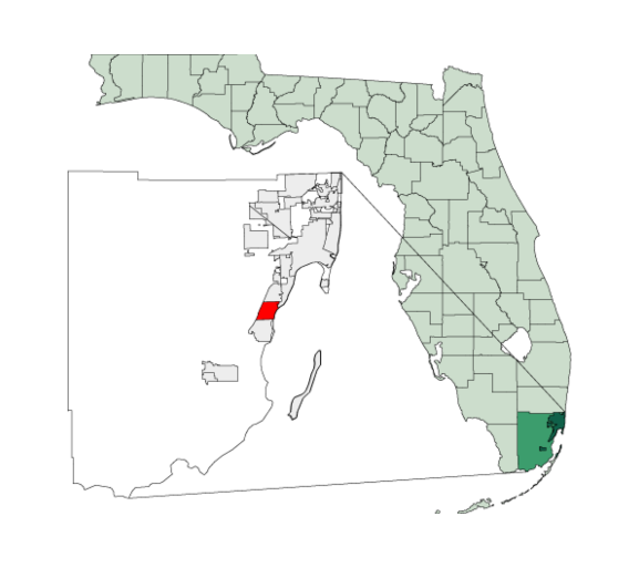 Palmetto Bay, Florida city map — HOA communities