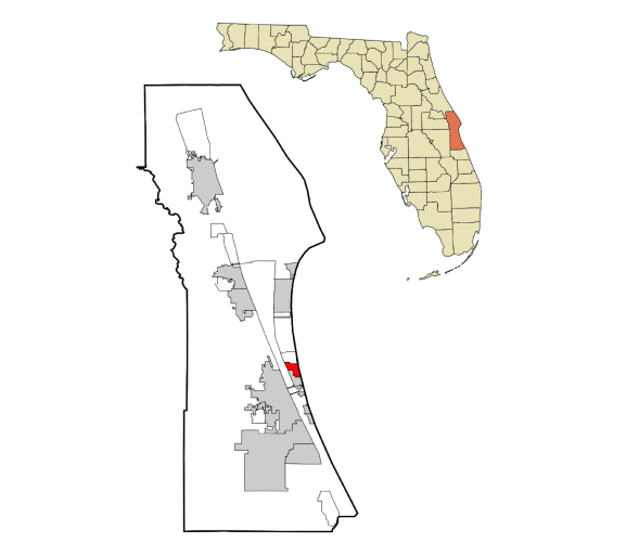 Satellite Beach, Florida city map — HOA communities