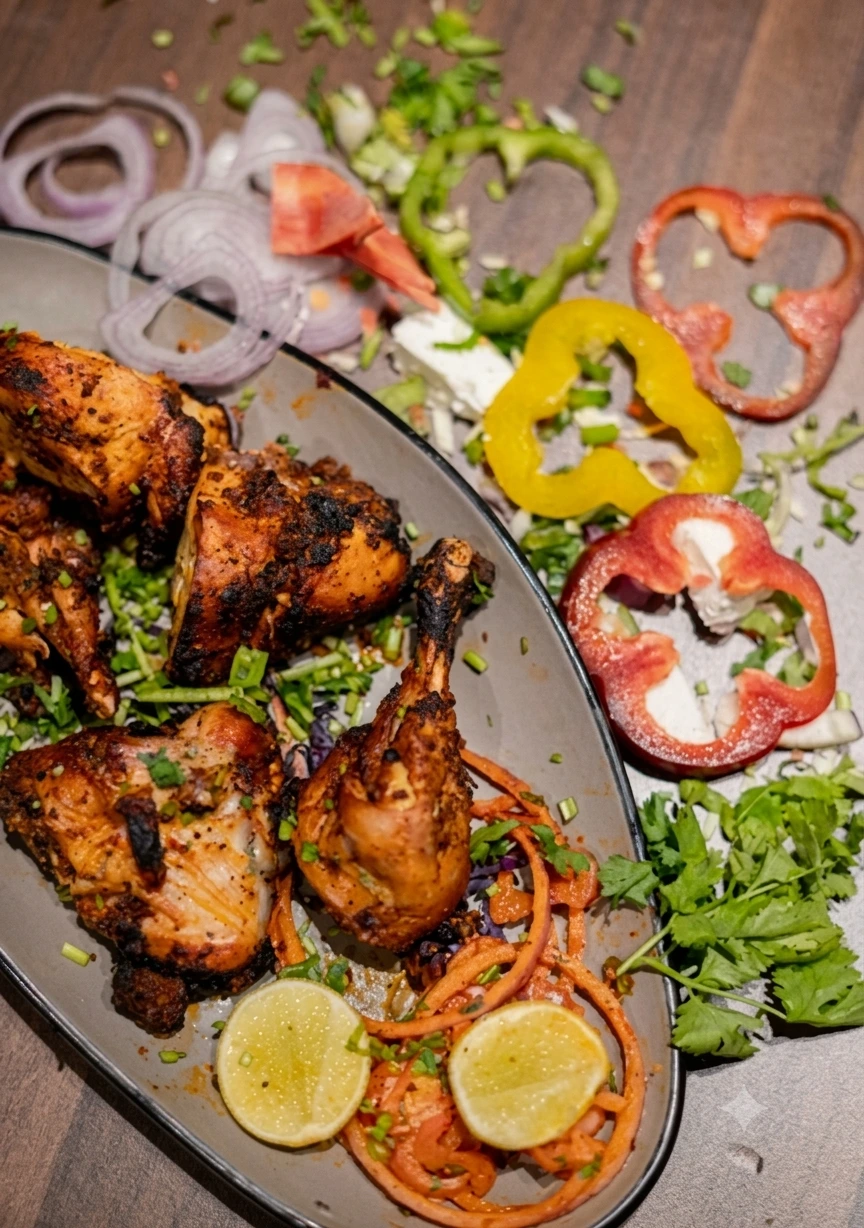 Grilled chicken dish at Ethos Greek Bistro