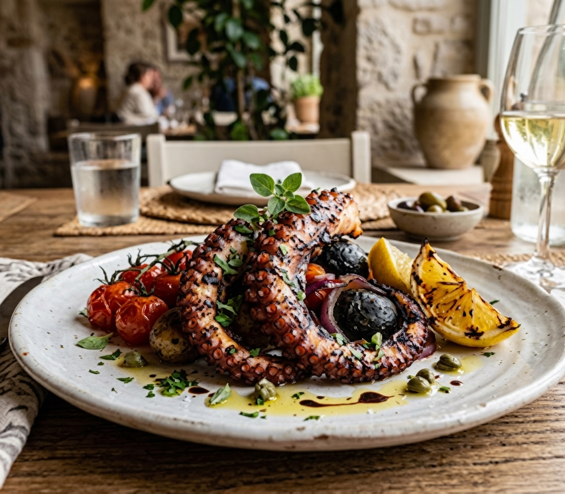 Grilled octopus at Ethos Greek Bistro