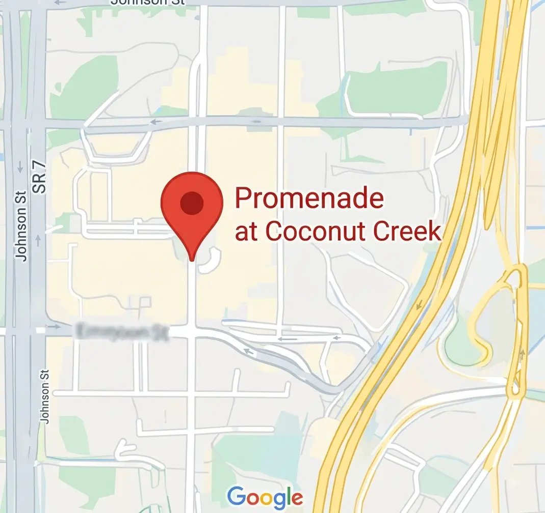 Map showing Promenade at Coconut Creek