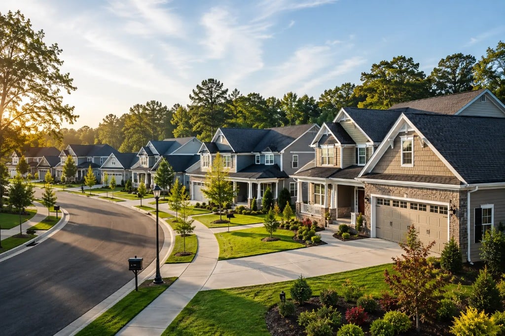 Beautiful Florida suburban neighborhood